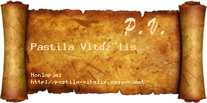 Pastila Vitális névjegykártya